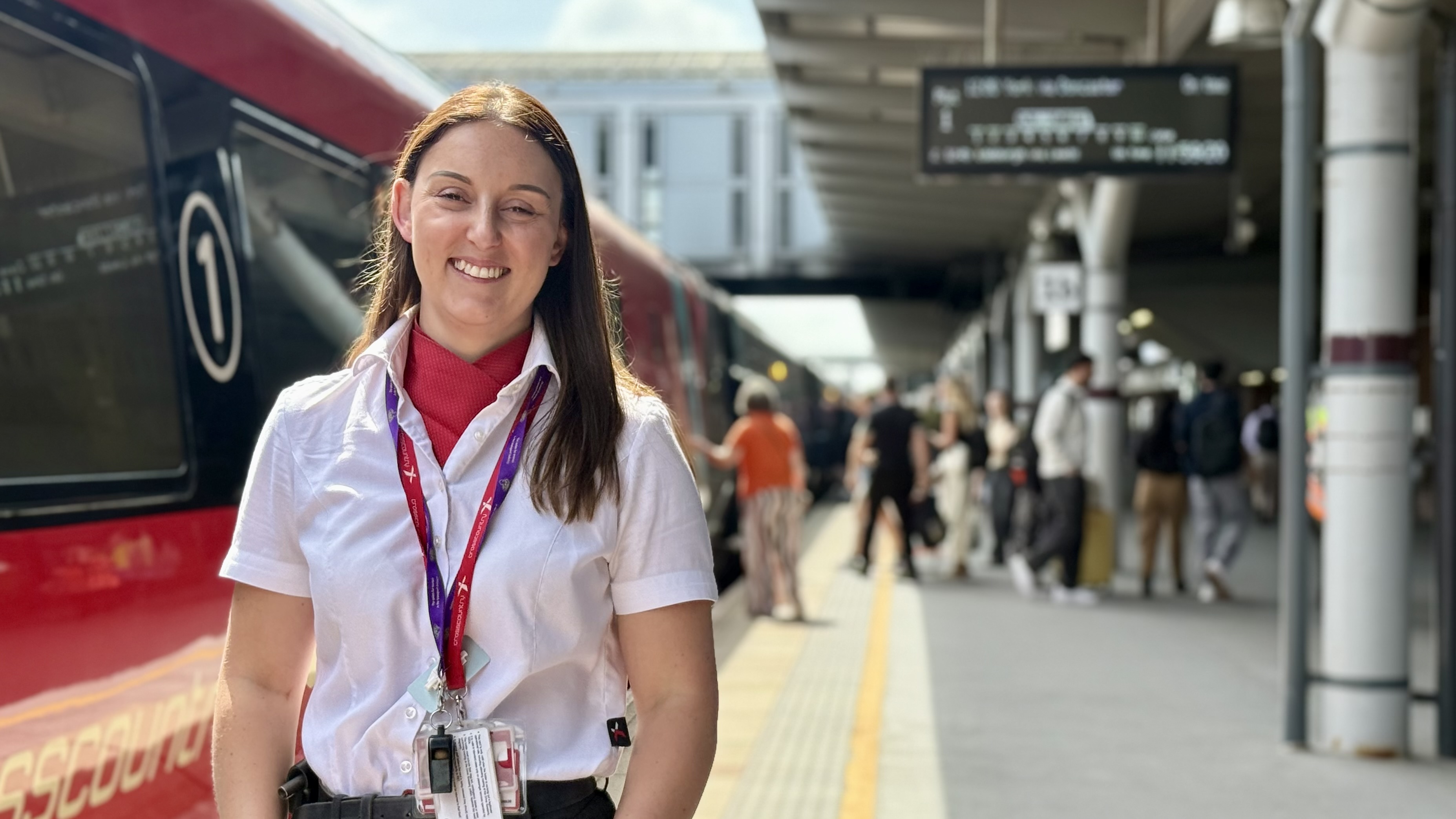 Train manager Katie at Derby-2