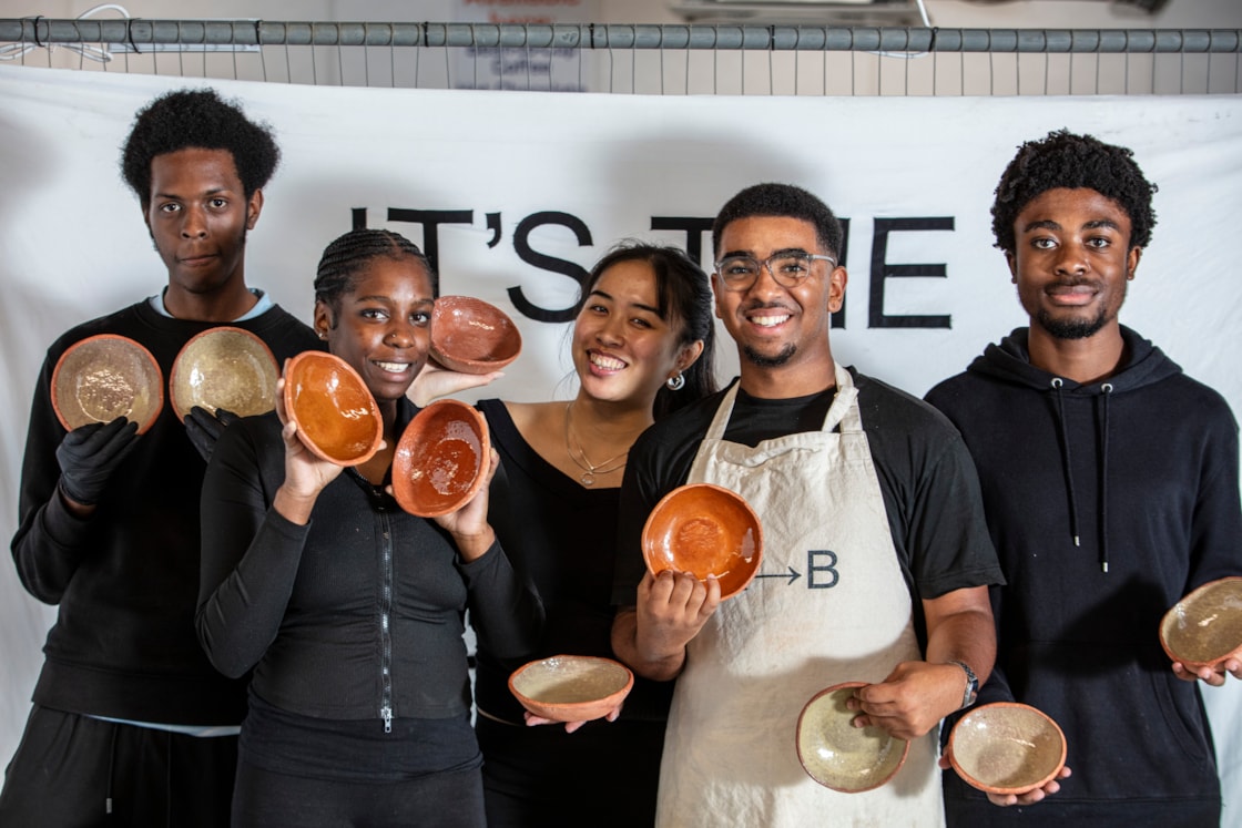 Young Potters create plates from clay excavated at Old Oak Common station - Community Lunch-12