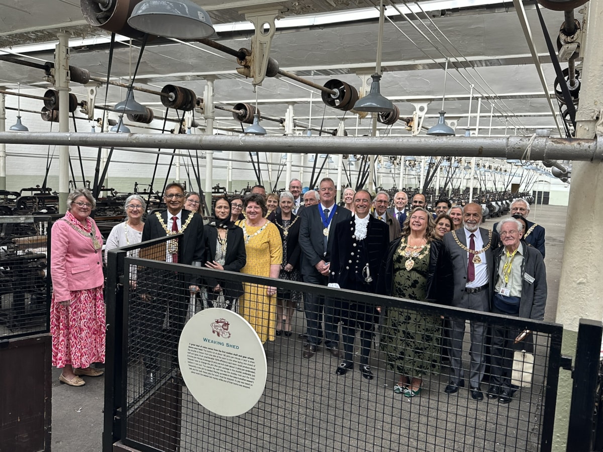 Lancashire High Sheriff and Mayors gathered at historic Burnley Mill