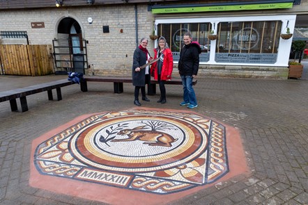 Brewery Court Mosaic reveal (Cirencester Achaeological and Historical Society)