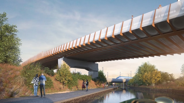 Saltley viaduct visual - image supplied by HS2 Ltd: Saltley viaduct visual - image supplied by HS2 Ltd