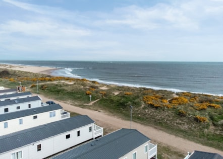 Caister-on-Sea beach drone view