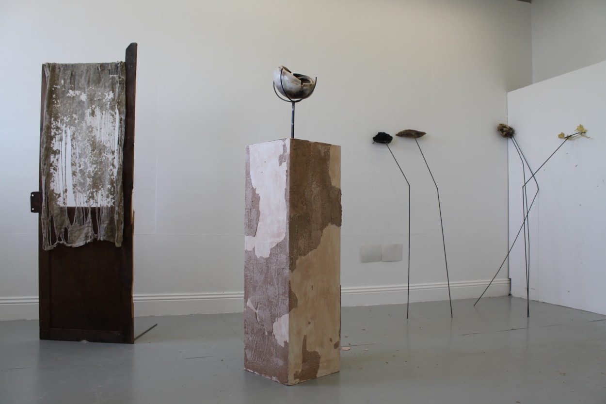 Accelerator Bursary: Iona Ogilvy-Stuart (University of Leeds) uses varied materials including bronze, waxes, clay, synthetic fibres and found organic matter to reflect the urgency of social and ecological change while exploring the enduring presence of geological processes.
