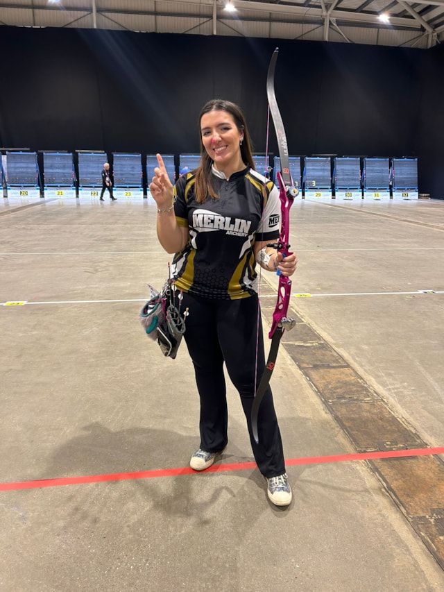 Illaria Knibb after winning the National Indoor Championships 2025: Illaria Knibb after winning the National Indoor Championships 2025