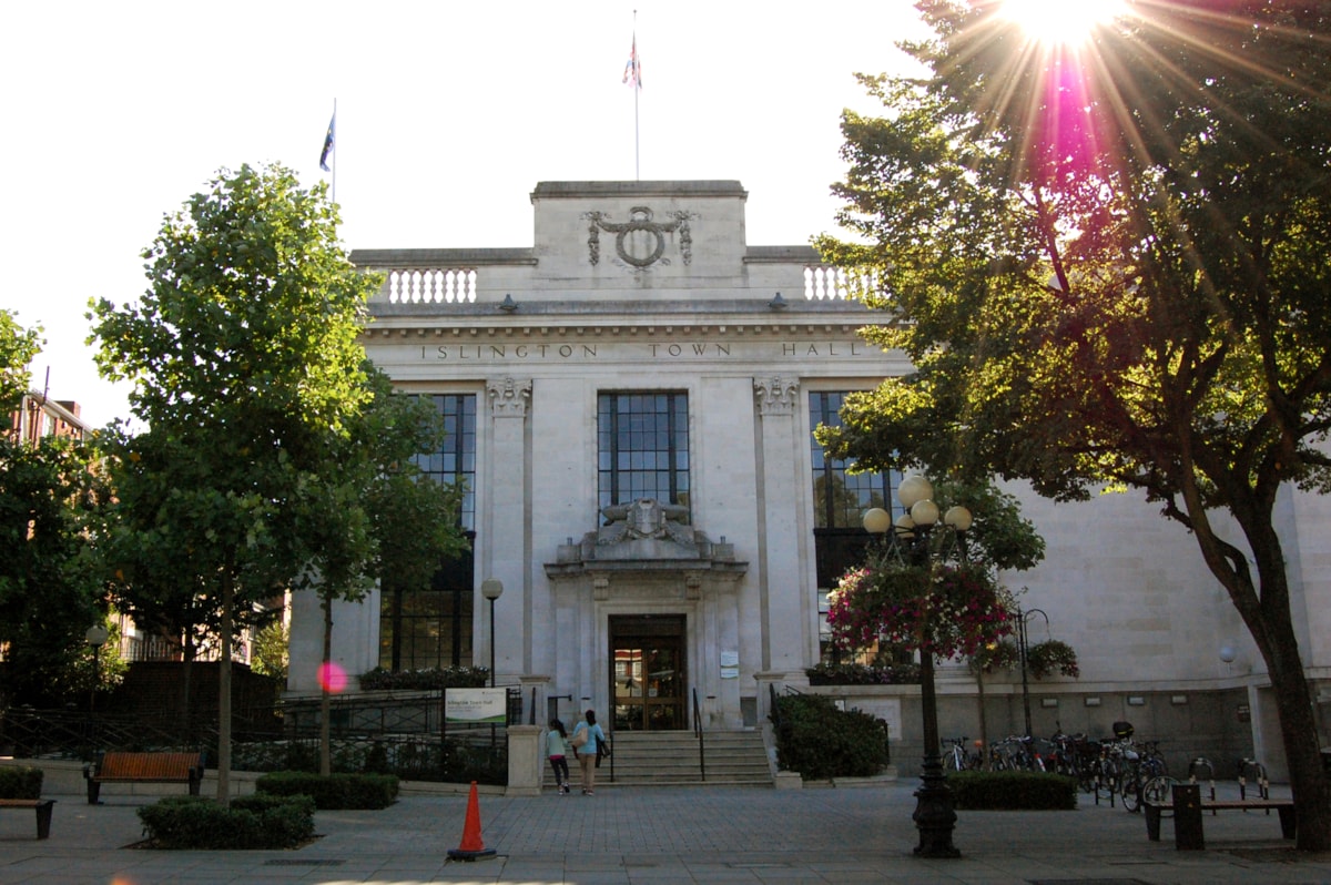 A stock image of Islington Town Hall