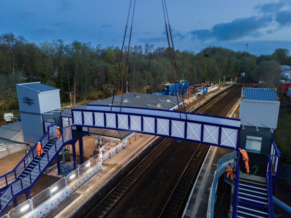 Dumfries - Access for All footbridge and lifts installation - April 14 2024-10