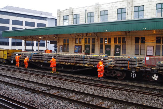 Christmas works at Cardiff Central station 1