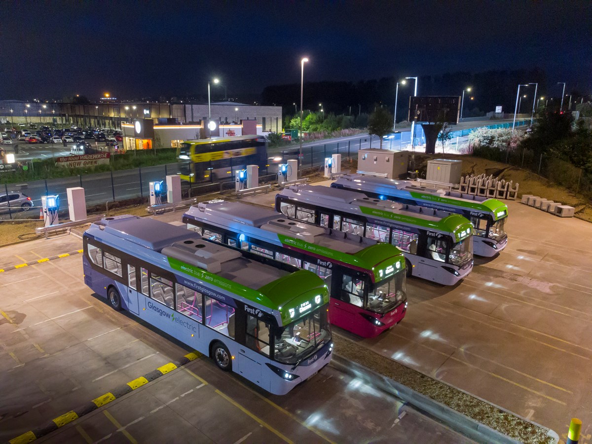 First Bus Scotland Caledonia Depot EV Charging Hub: First Bus Scotland's Caledonia Depot rapid EV Charging Hub