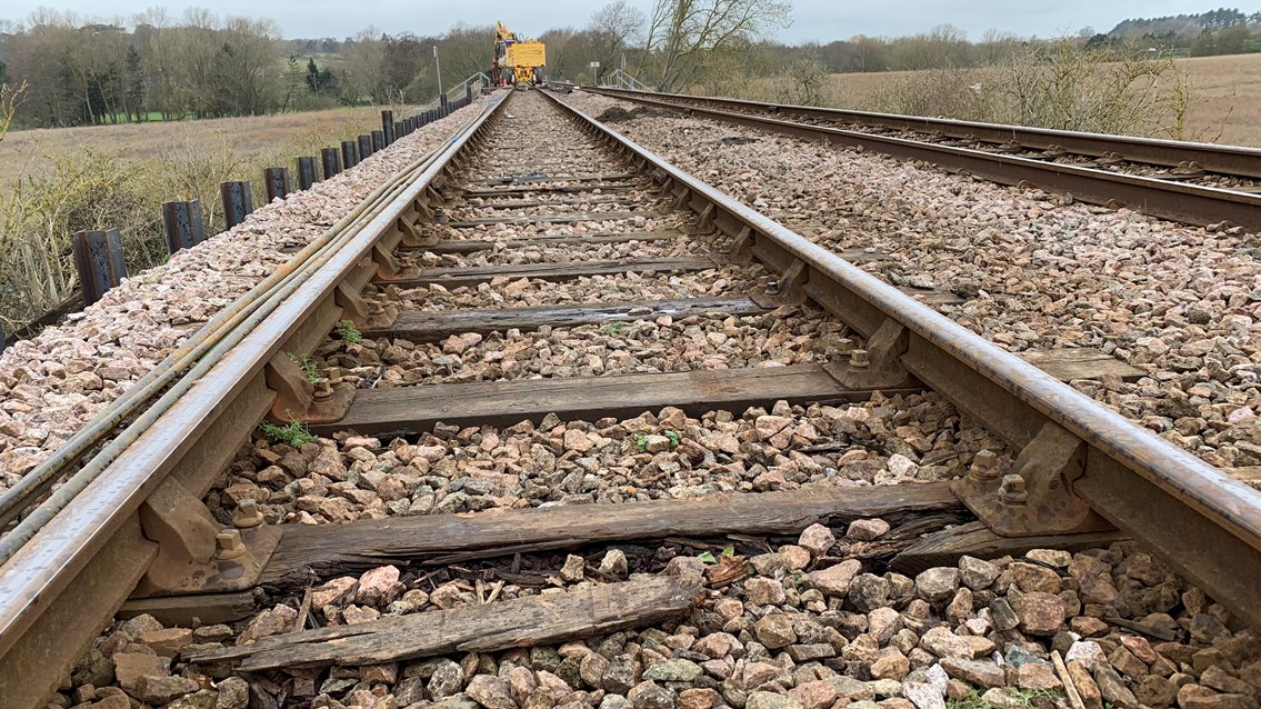 On track for the future: Ipswich-Lowestoft line improvements set to continue this summer: Some of the worn-out track that will be replaced