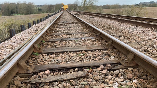 Some of the worn-out track that will be replaced: Some of the worn-out track that will be replaced