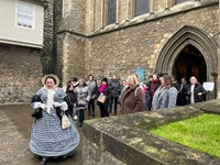 Tour operators fall in love with Kent: Tour operators at Rochester Cathedral