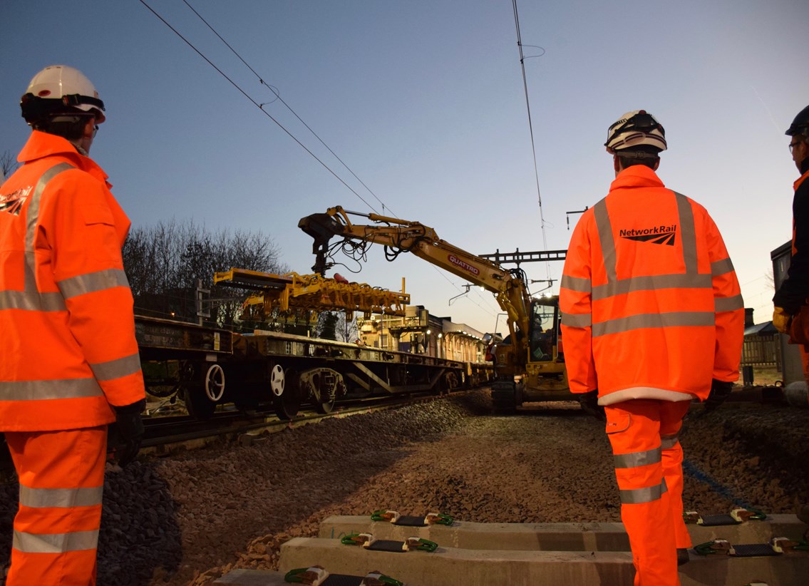 Crossrail works successfully delivered by Network Rail over Christmas: Trackwork at Maidenhead 256443