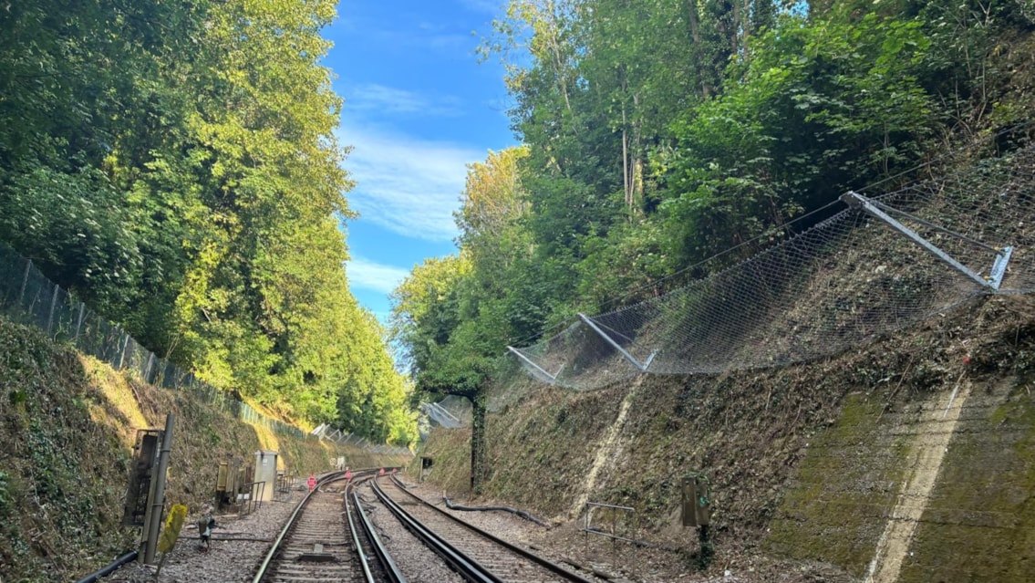 JOB DONE: Railway reopened between Ashford and Borough Green & Wrotham following nine days of major improvement work: Maidstone East Rock Cutting