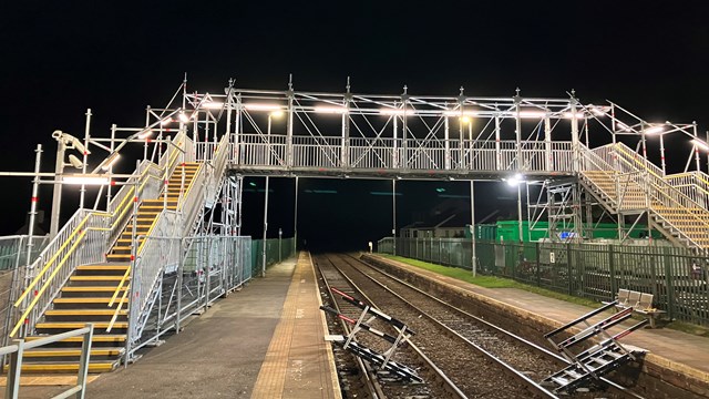Harrington station temporary footbridge
