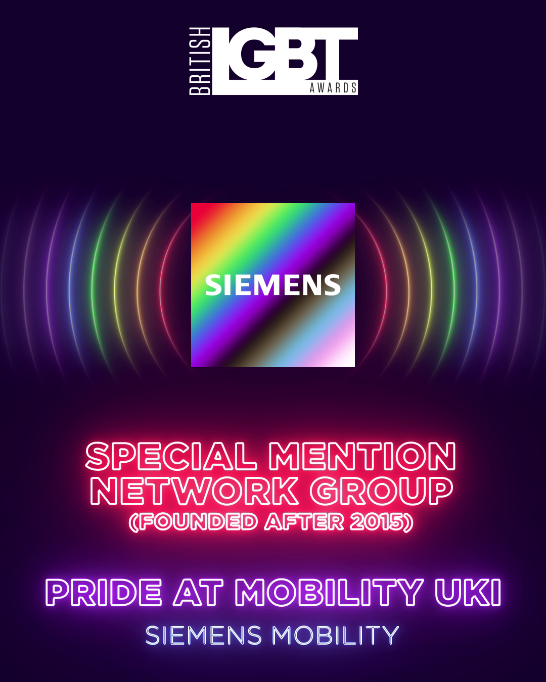 Siemens Mobilty Special Mention LGBT Awards