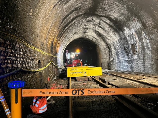 Drainage work inside Dove Holes Tunnel Easter 2026: Drainage work inside Dove Holes Tunnel Easter 2026