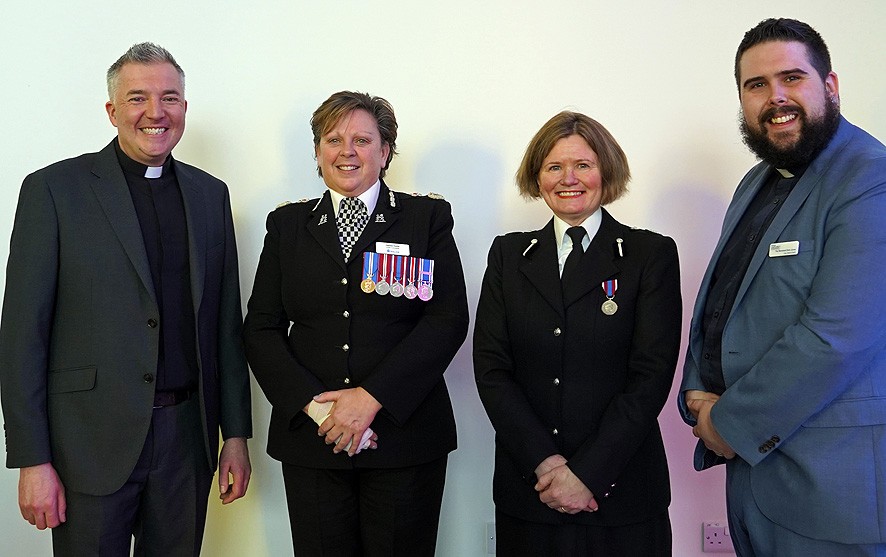 Revd. Matthew Hopley and Police Chiefs