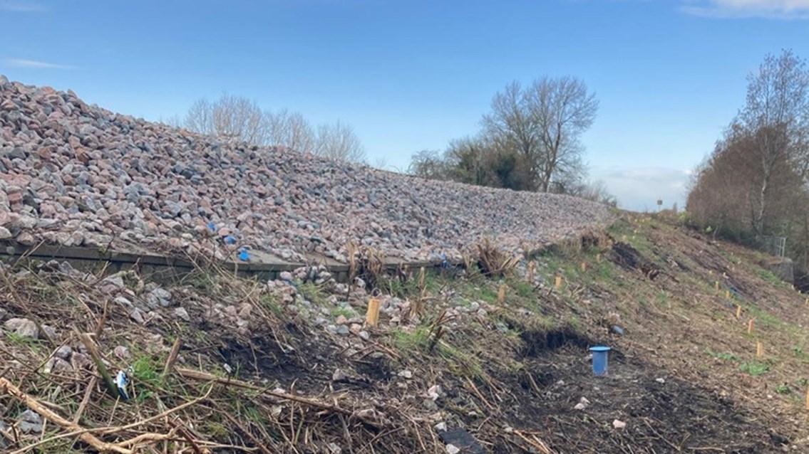  View from the bottom of the embankment at Stoke Mandeville