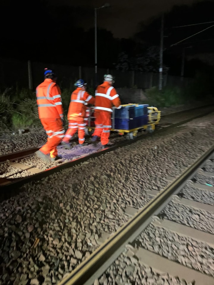 Rail stressing Dumbarton 3