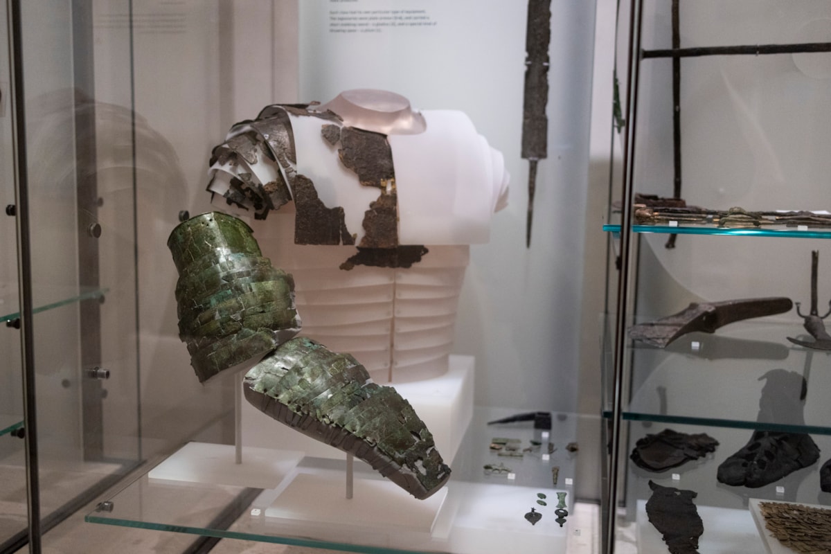 Roman arm guard on display in the Early People Gallery at the National Museum of Scotland (1)