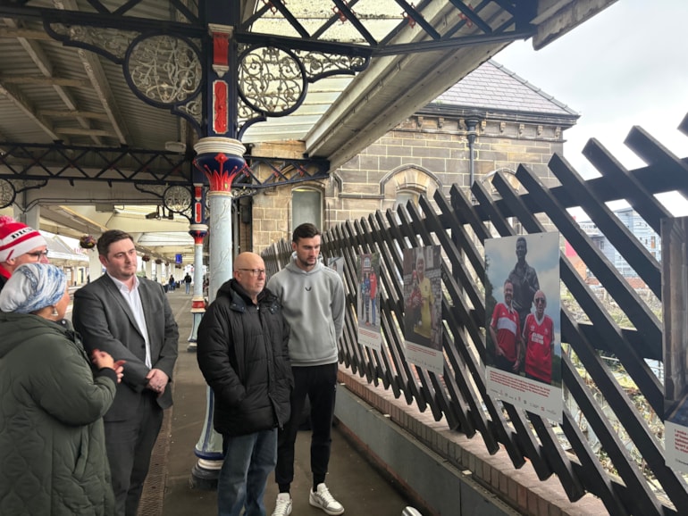 New train station exhibition celebrates Middlesbrough football supporters