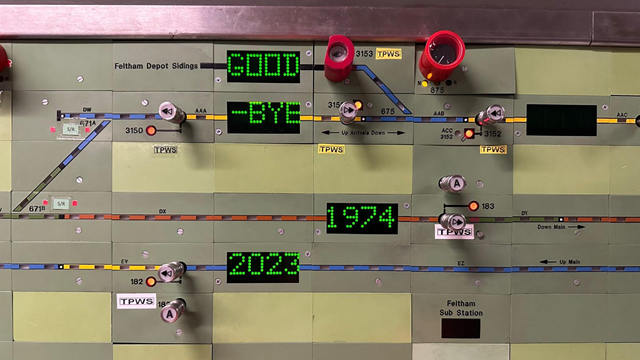 Network Rail reaches major milestone of £116m reliability-boosting resignalling scheme: A commemorative panel at Feltham Area Signalling Centre