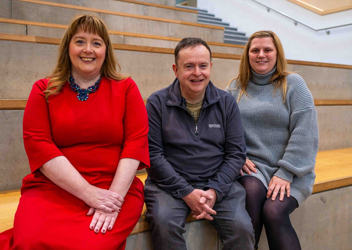 Cllr Cowan with Financial Inclusion Officers Laura Greer and John Scally