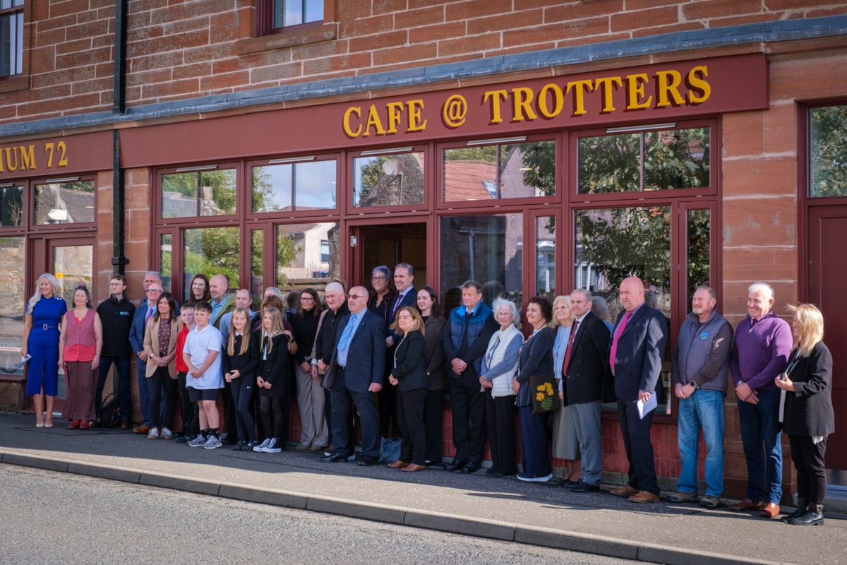 The official opening of Trotters, New Cumnock