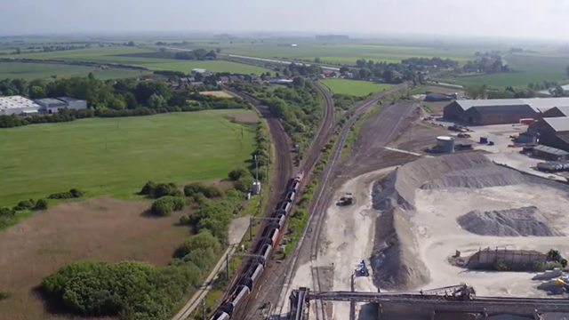 Ely north junction: Aerial view of Ely north junction (looking north)