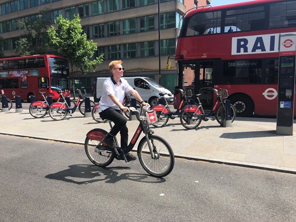 TfL Press Release - Double record-breaking months for Santander Cycles as the hot weather inspires more cycling: TfL Image - Santander Cycle Hire