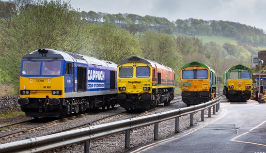 The four locos of freight operating companies (FOCs)