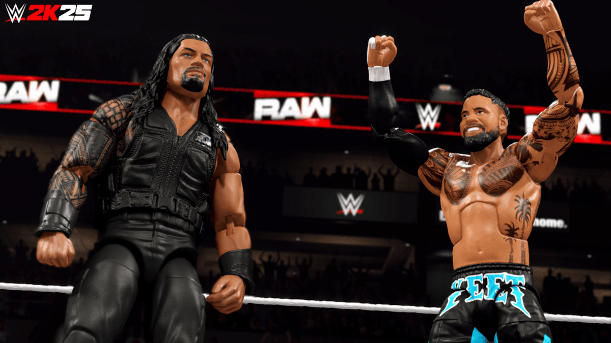 WWE 2K25 Mattel Roman Reigns and Jey Uso Switch 2