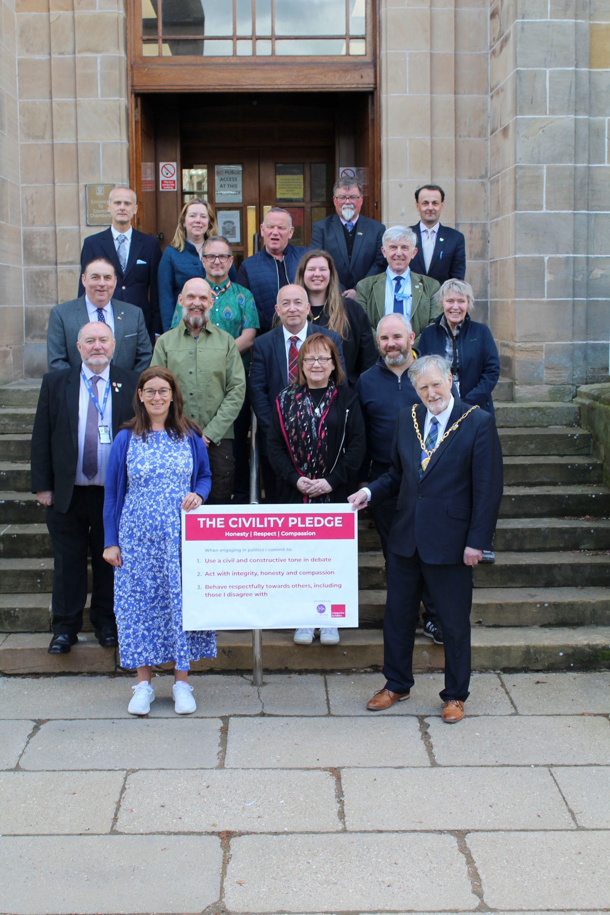 Moray Councillors sign the Jo Cox Civility Pledge.

Please note, not all councillors who have signed the pledge were available to take part in the photo.