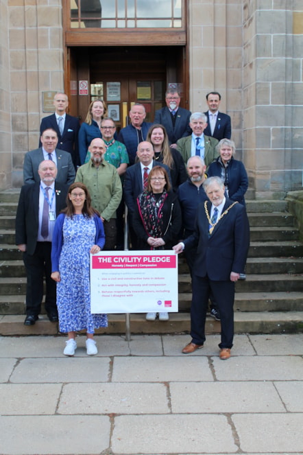 Moray Councillors sign the Jo Cox Civility Pledge.

Please note, not all councillors who have signed the pledge were available to take part in the photo.