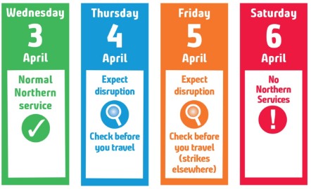 ASLEF strike - Travel Advice Calendar 3-6 April 2024