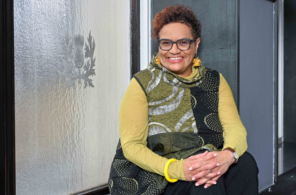 Poet and novelist Jackie Kay at the National Library of Scotland. The National Library has acquired her literary archive for the national collections. Credit: Neil Hanna