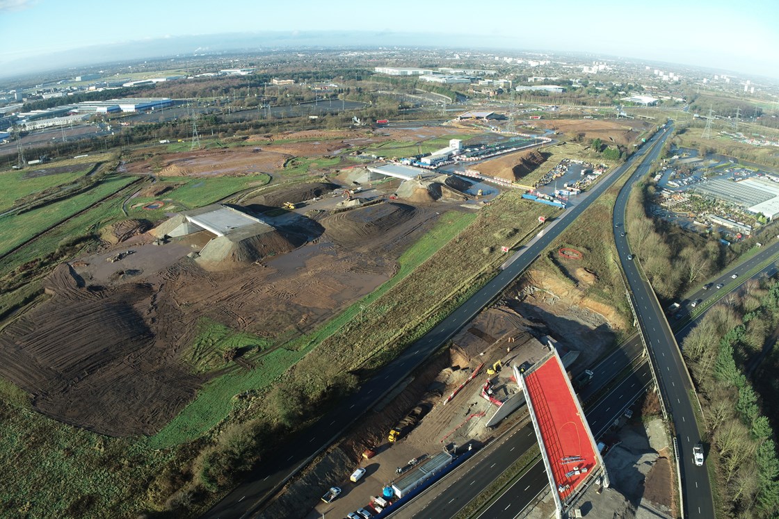 Four new bridges at Interchange Station site in Solihull: Credit: HS2 Ltd. 
(LM, construction, innovation, modular construction, DfMA, Interchange, year in numbers, 2020)
Internal Asset No. 20156