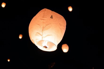 Sky lantern photo by Julius Tejeda