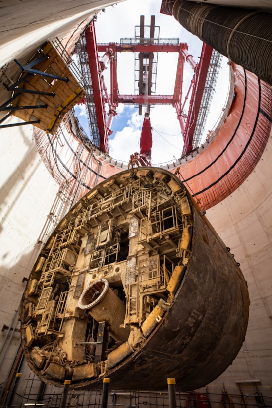 TBM Caroline lifted out of vent shaft at Green Park Way, Greenford - May 2025-3