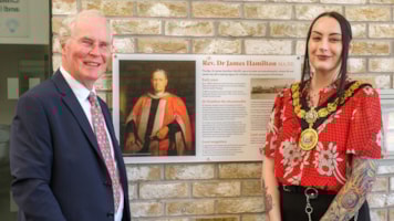Ceremonial plaque recognises local legacy of Rev. Dr James Hamilton