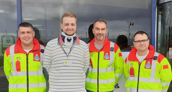 Chef meets crew who saved life after horror crash: Jordan and crew