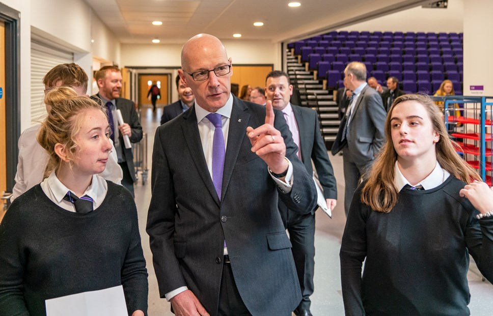 Deputy First Minister John Swinney MSP opens Elgin High