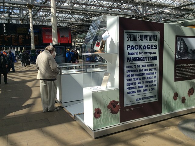 Rail workers remembered as new World War One exhibition launches at Edinburgh Waverley: display 2
