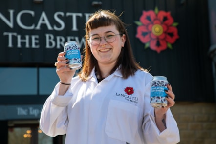 TPE Customer Relations Specialist Lucy Richards with her designed Lancaster Supernova can-2