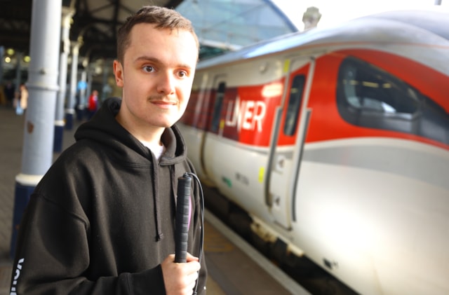 Jack travelling by train on his busy, surprise day (LNER/Network Rail)