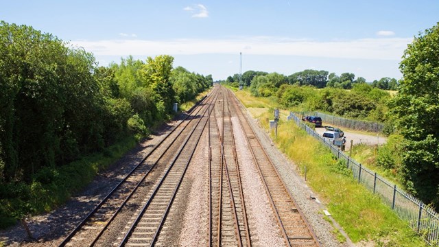 Old track which will be replaced on the Chiltern main line as part of the underpass work