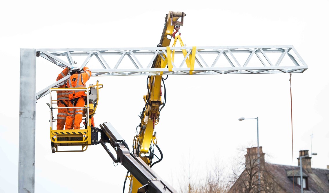 Major Barrhead to Glasgow upgrade work set to begin: SDA Cantilever Installation