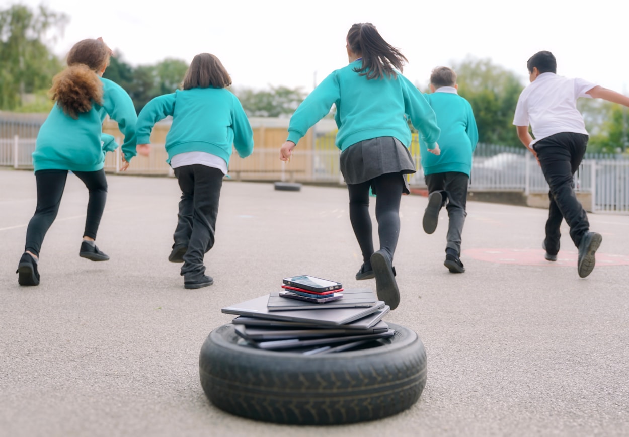 DisconnectToReconnectA: Disconnect to Reconnect week aims to inspire young people and families to think about their smart device usage. Pictured: Pupils at Manor Wood Primary School in Moortown, one of the schools which have signed up to take part in the week.