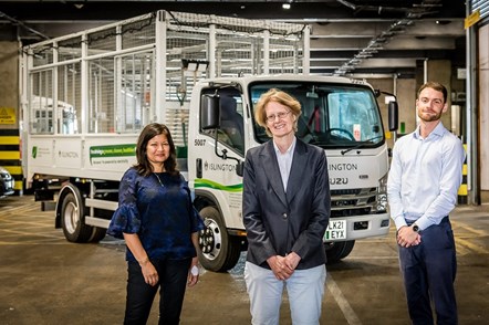 From left to right: Shirley Rodrigues (London's Deputy Mayor for Environment and Energy); Cllr Champion (Islington Council's Executive Member for Environment and Transport); Hugh Pickerill (Account Manager, Joju Solar).