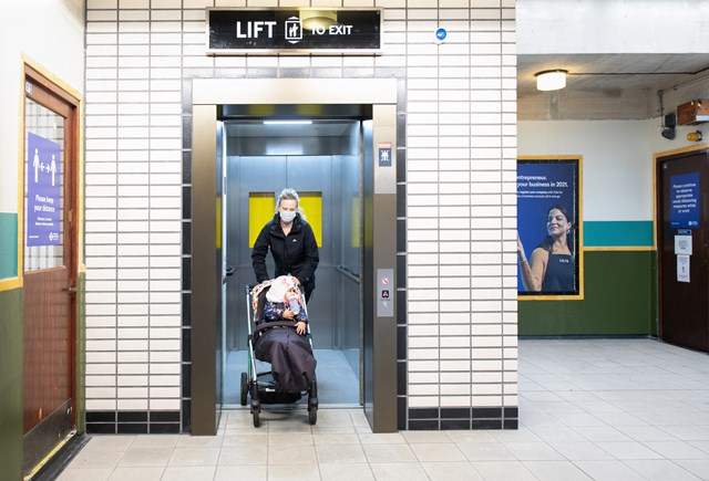 TfL Image - Customers using station lift